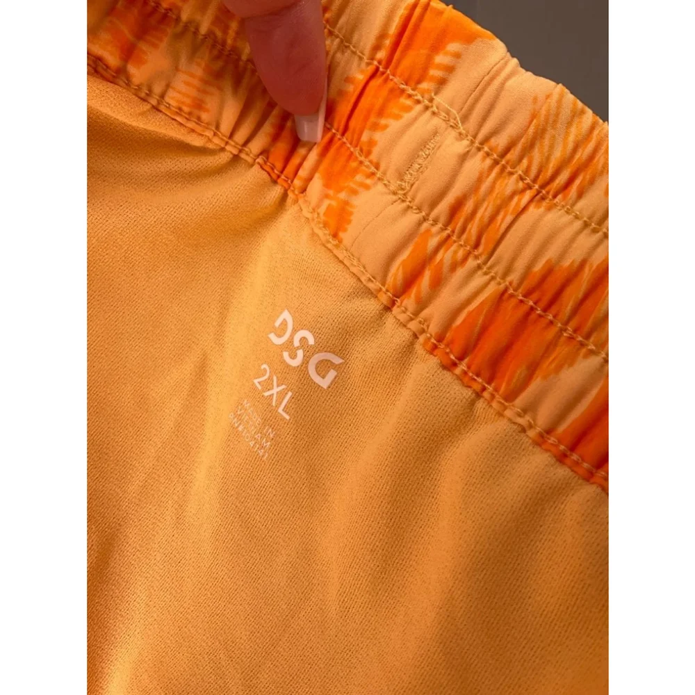 Women's DSG Orange Zebra Print Athletic Shorts 2XL NWT